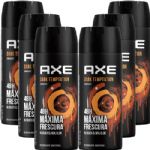 Axe Dark Temptation Mens Deodorant Body Spray, 6 Pack